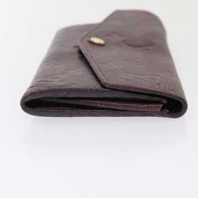 Pre-owned Louis Vuitton Sarah Purple Leather Wallet  ()