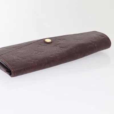 Pre-owned Louis Vuitton Sarah Purple Leather Wallet  ()
