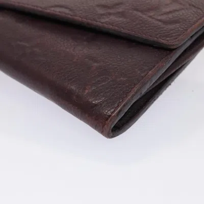 Pre-owned Louis Vuitton Sarah Purple Leather Wallet  ()