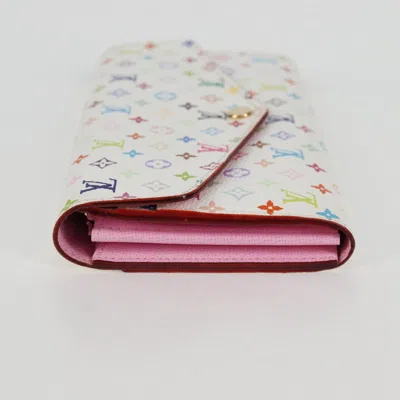 Pre-owned Louis Vuitton Sarah White Canvas Wallet  ()