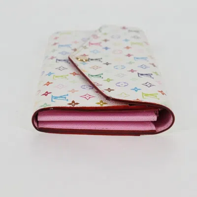 Pre-owned Louis Vuitton Sarah White Canvas Wallet  ()