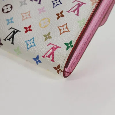 Pre-owned Louis Vuitton Sarah White Canvas Wallet  ()