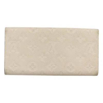 Pre-owned Louis Vuitton Sarah White Leather Wallet  ()