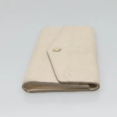 Pre-owned Louis Vuitton Sarah White Leather Wallet  ()
