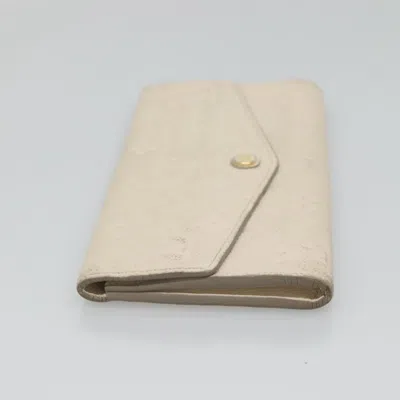 Pre-owned Louis Vuitton Sarah White Leather Wallet  ()