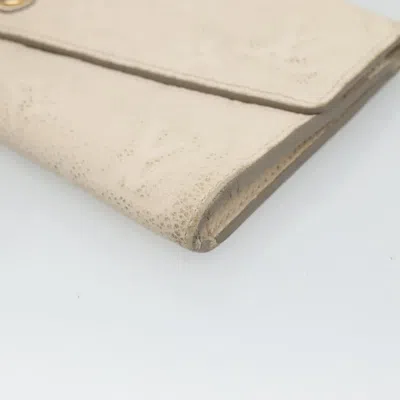 Pre-owned Louis Vuitton Sarah White Leather Wallet  ()