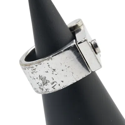Pre-owned Louis Vuitton Silver Metal Band Ring ()