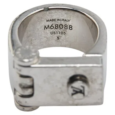 Pre-owned Louis Vuitton Silver Metal Band Ring ()