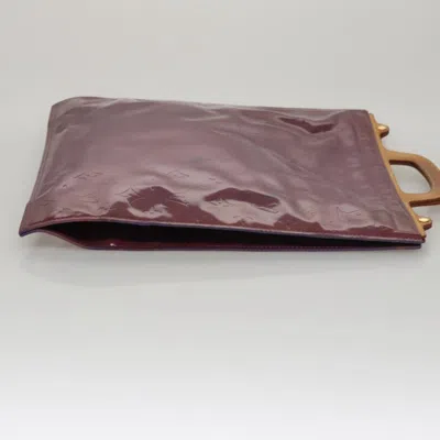 Pre-owned Louis Vuitton Stanton Purple Patent Leather Tote Bag ()