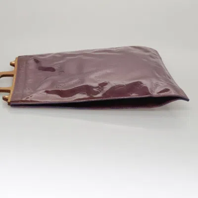 Pre-owned Louis Vuitton Stanton Purple Patent Leather Tote Bag ()
