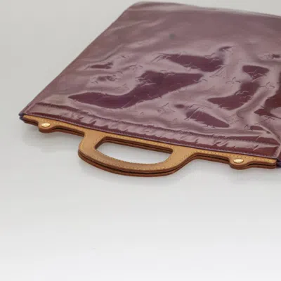 Pre-owned Louis Vuitton Stanton Purple Patent Leather Tote Bag ()
