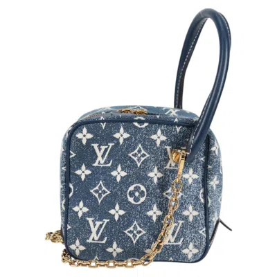 Pre-owned Louis Vuitton Square Bag Blue Denim - Jeans Handbag ()
