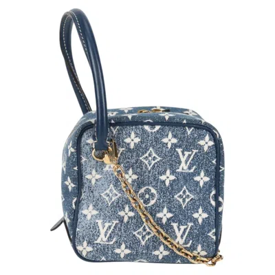 Pre-owned Louis Vuitton Square Bag Blue Denim - Jeans Handbag ()
