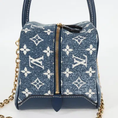 Pre-owned Louis Vuitton Square Bag Blue Denim - Jeans Handbag ()