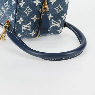 Pre-owned Louis Vuitton Square Bag Blue Denim - Jeans Handbag ()