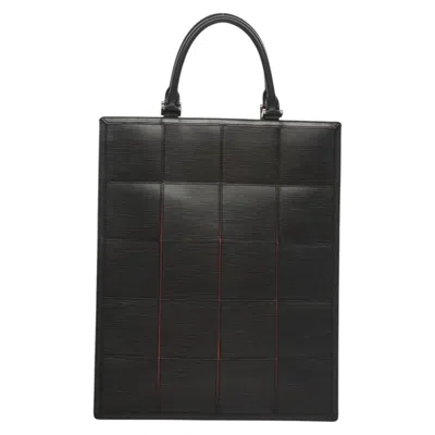 Pre-owned Louis Vuitton Stretch Fizz Black Leather Tote Bag ()