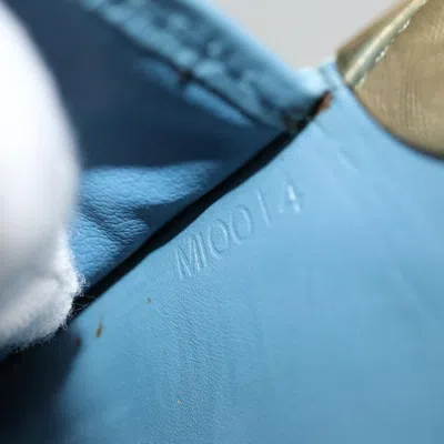 Pre-owned Louis Vuitton Suhari Blue Leather Wallet  ()