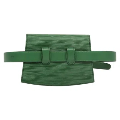 Pre-owned Louis Vuitton Tilsitt Green Leather Clutch Bag ()