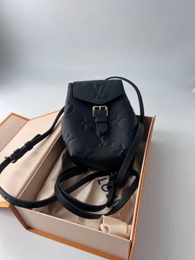 Pre-owned Louis Vuitton Tiny Backpack Monogram Empreinte Giant Black Leather Backpack Bag ()