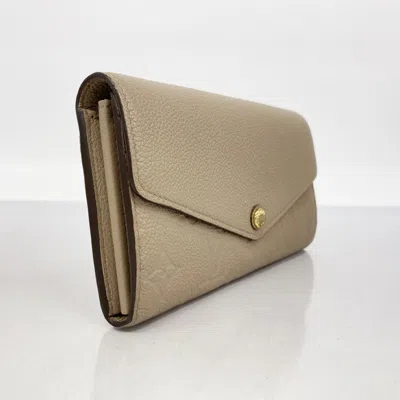 Pre-owned Louis Vuitton Tourterelle Long Wallet (bi-fold) () In Gray