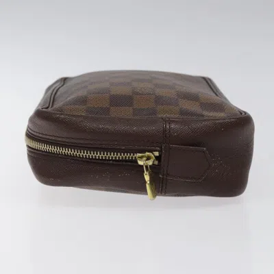 Pre-owned Louis Vuitton Trousse De Toilette 25 Brown Canvas Clutch Bag ()
