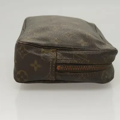 Pre-owned Louis Vuitton Trousse De Toilette Brown Canvas Clutch Bag ()