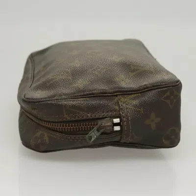 Pre-owned Louis Vuitton Trousse De Toilette Brown Canvas Clutch Bag ()
