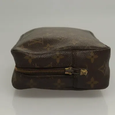 Pre-owned Louis Vuitton Trousse De Toilette Brown Canvas Clutch Bag ()
