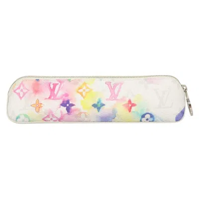 Pre-owned Louis Vuitton Trousse Elizabeth White Canvas Wallet  ()