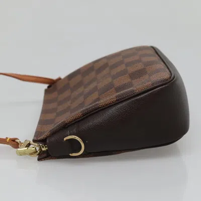 Pre-owned Louis Vuitton Trousse Makeup Brown Canvas Clutch Bag ()