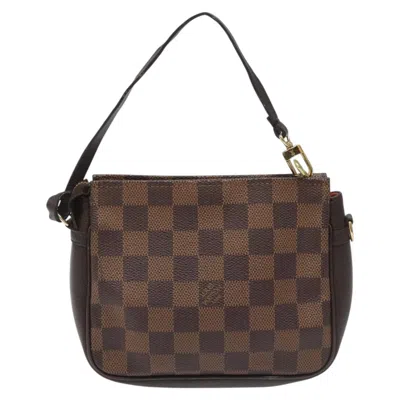 Pre-owned Louis Vuitton Trousse Makeup Brown Canvas Clutch Bag ()