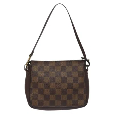 Pre-owned Louis Vuitton Trousse Makeup Brown Canvas Clutch Bag ()