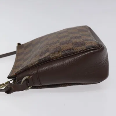 Pre-owned Louis Vuitton Trousse Makeup Brown Canvas Clutch Bag ()
