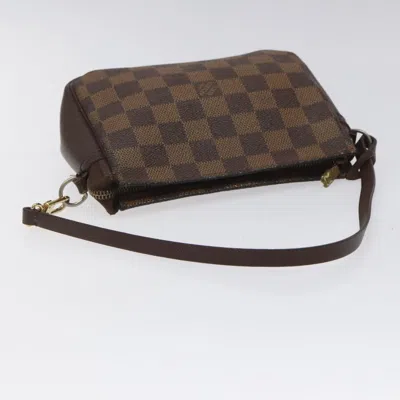 Pre-owned Louis Vuitton Trousse Makeup Brown Canvas Clutch Bag ()