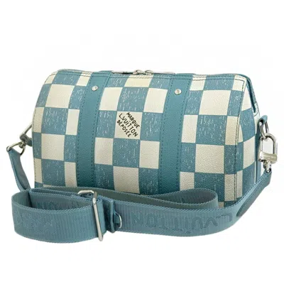 Pre-owned Louis Vuitton Turquoise Pvc Shoulder Bag () In Blue