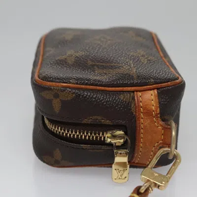 Pre-owned Louis Vuitton Wapiti Brown Canvas Clutch Bag ()
