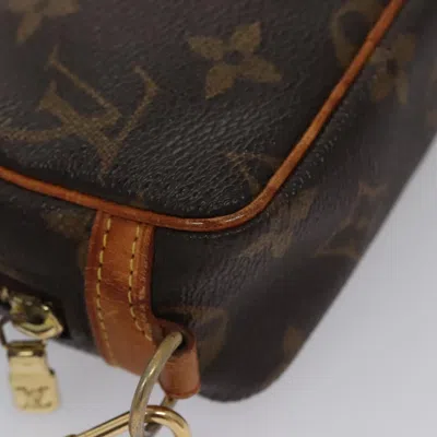 Pre-owned Louis Vuitton Wapiti Brown Canvas Clutch Bag ()