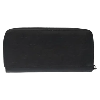 Pre-owned Louis Vuitton Zippy Black Leather Wallet  ()