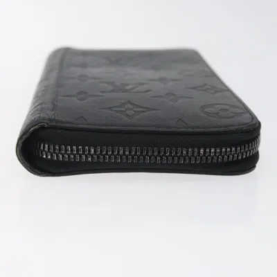 Pre-owned Louis Vuitton Zippy Black Leather Wallet  ()