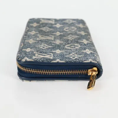 Pre-owned Louis Vuitton Zippy Blue Denim - Jeans Wallet  ()