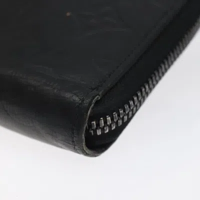Pre-owned Louis Vuitton Zippy Black Leather Wallet  ()