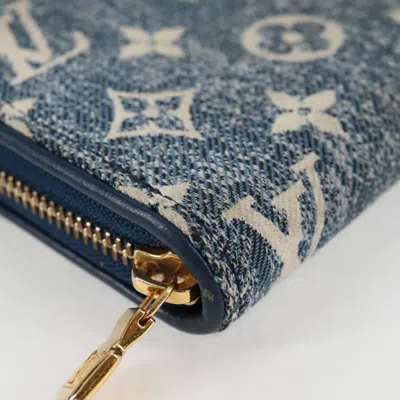 Pre-owned Louis Vuitton Zippy Blue Denim - Jeans Wallet  ()