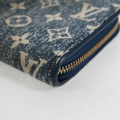 Pre-owned Louis Vuitton Zippy Blue Denim - Jeans Wallet  ()