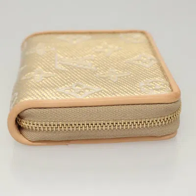 Pre-owned Louis Vuitton Zippy Coin Purse Gold Canvas Wallet  ()