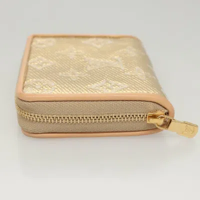 Pre-owned Louis Vuitton Zippy Coin Purse Gold Canvas Wallet  ()