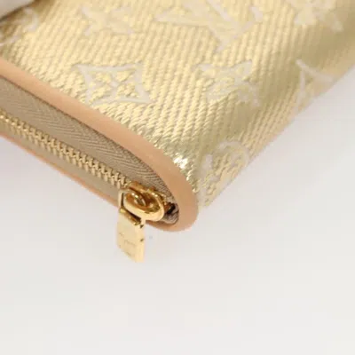 Pre-owned Louis Vuitton Zippy Coin Purse Gold Canvas Wallet  ()