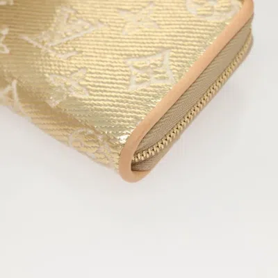 Pre-owned Louis Vuitton Zippy Coin Purse Gold Canvas Wallet  ()