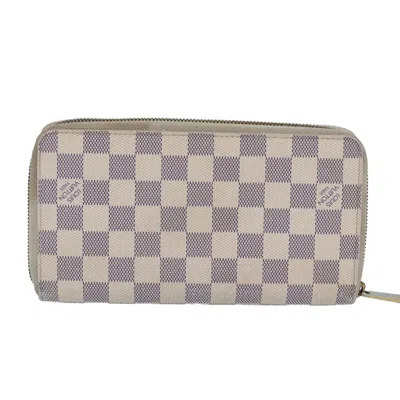 Pre-owned Louis Vuitton Zippy Organizer White Canvas Wallet  ()