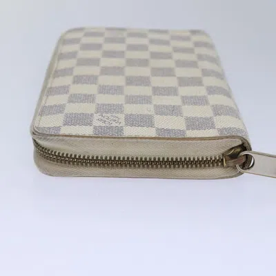 Pre-owned Louis Vuitton Zippy Organizer White Canvas Wallet  ()