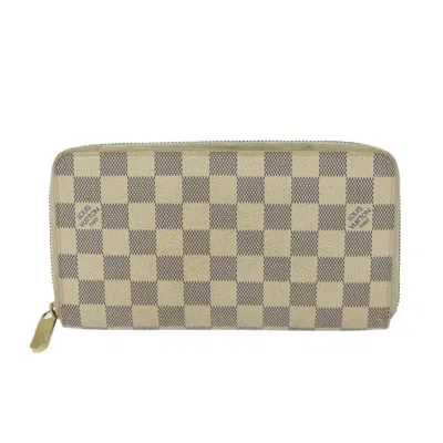Pre-owned Louis Vuitton Zippy Organizer White Canvas Wallet  ()